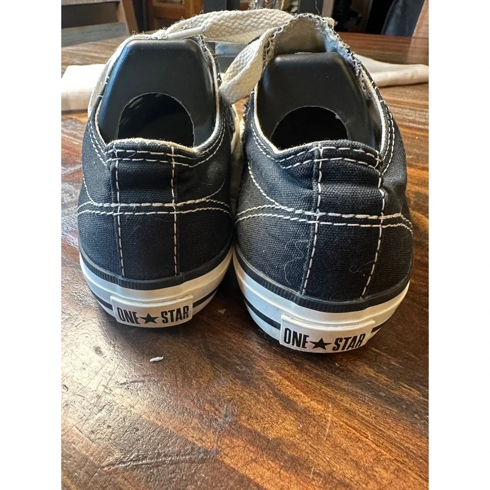 Converse One Star Black White Canvas Low Top Sneakers Junior Size 3 Skateboarder